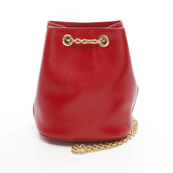 Celine shoulder bag, leather, women's, red - Picture 1 of 9